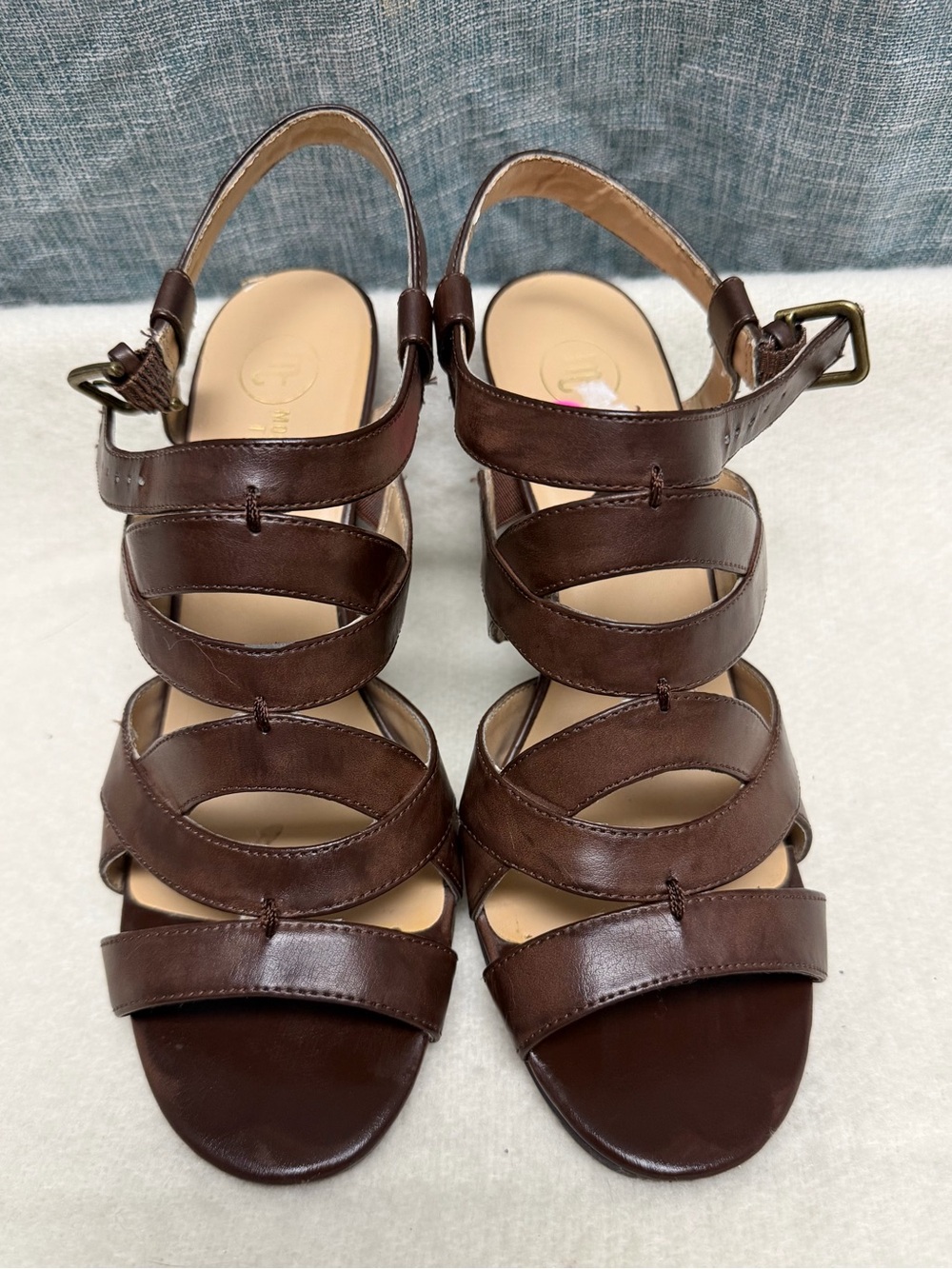 Women's Brown Multi-Strap Leather Sandals - Classic Comfort